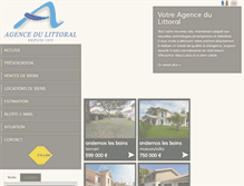Tablet Screenshot of agencedulittoral.com